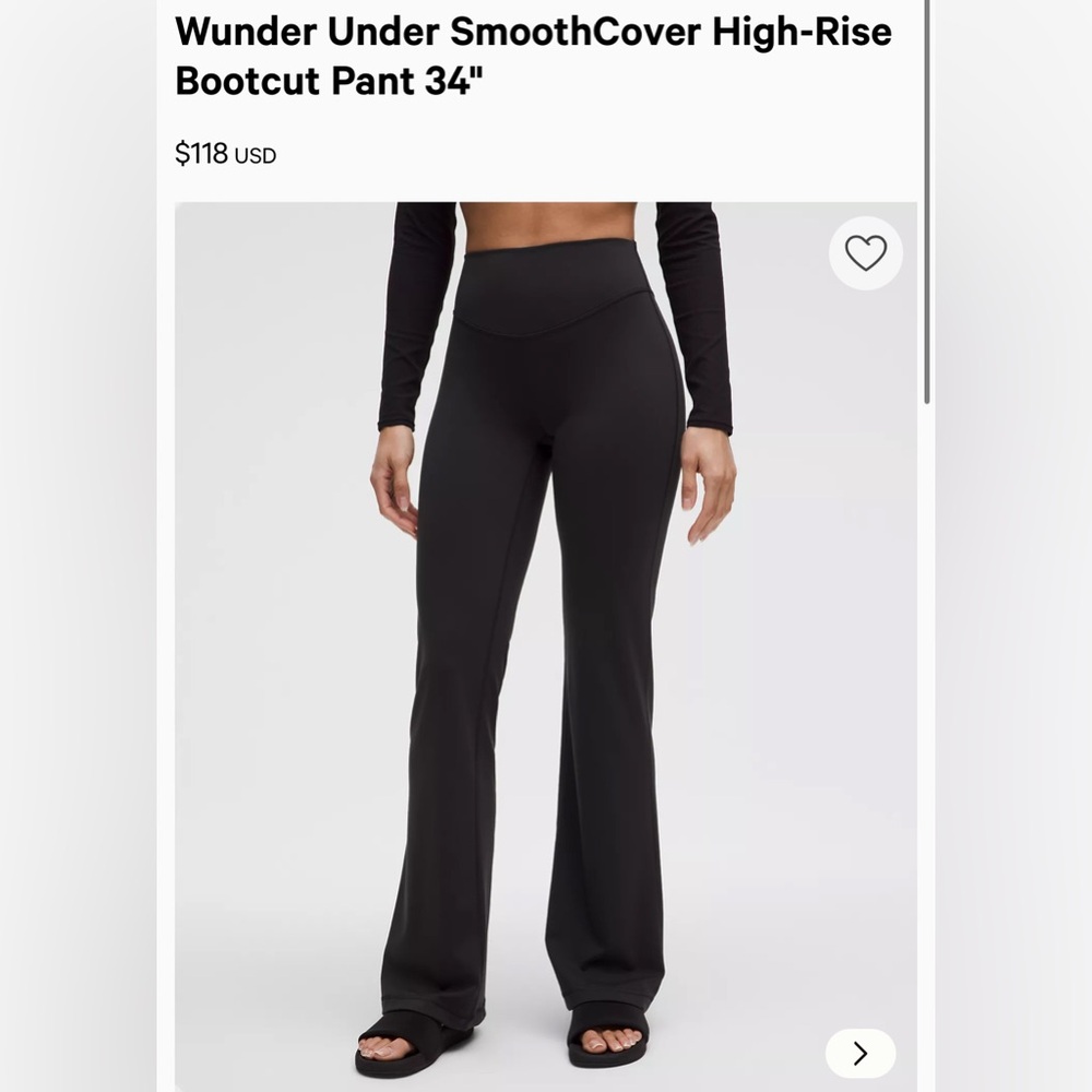Lululemon Athletica Black Bootcut Pants